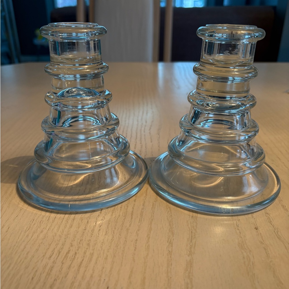 Elegant Glass Candle Holders